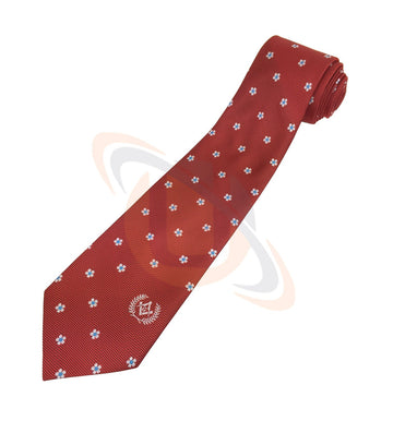 Masonic Regalia forget me not Tie with Square Compass & G - Red Unique Regalia